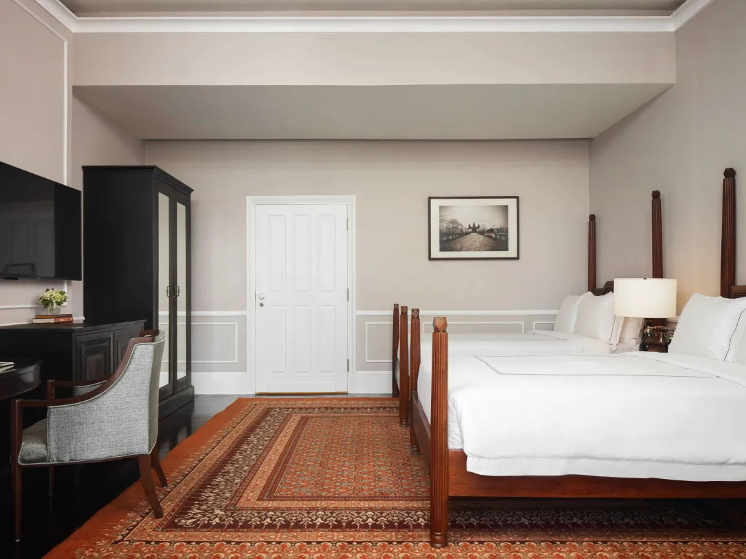 Odysseys Travel - Raffles Grand Hotel d'Angkor - Rooms - Landmark Pool View Room - Bedroom (Twin)