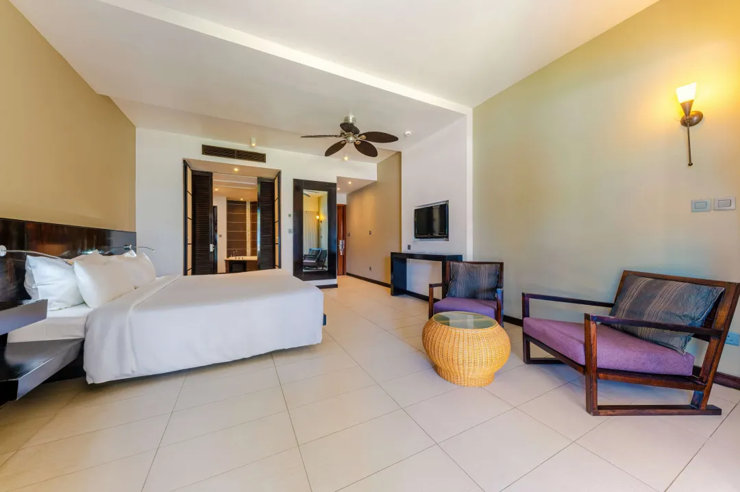 Odysseys Travel - Crystals Beach Resort Belle Mare - Premium Room Ocean View - Bedroom Seating Area