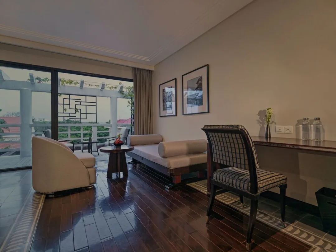 Odysseys Travel - Azerai La Residence, Hue - Deluxe Room - Terrace Seating Area