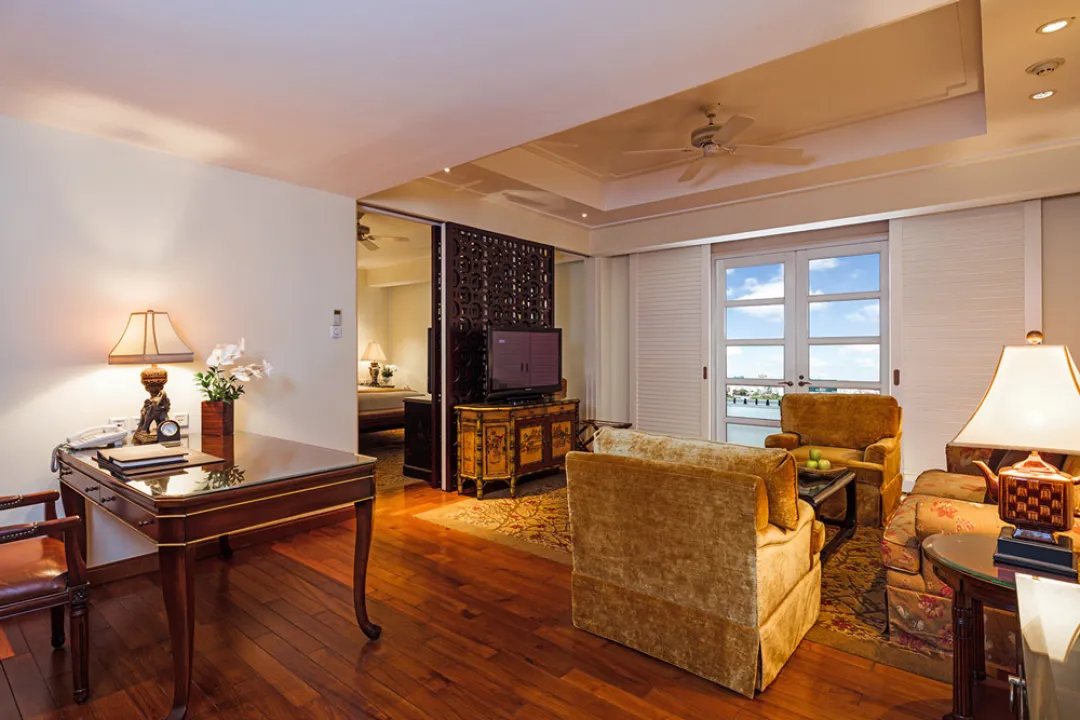Odysseys Travel - Indochine Palace Hue - Palace Suite - Lounge Desk Area