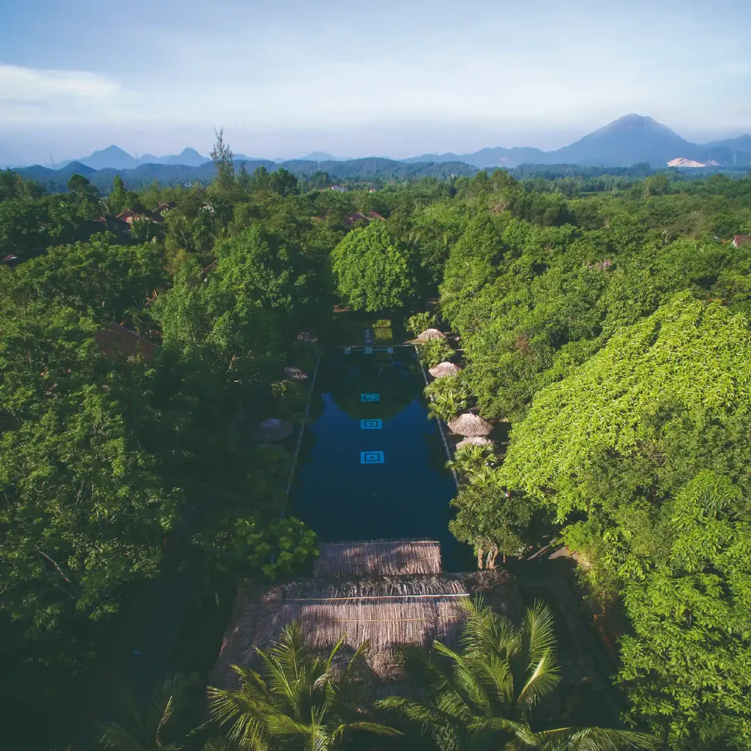 Pilgrimage Village Resort and Spa, Hue  - Pool Aerial