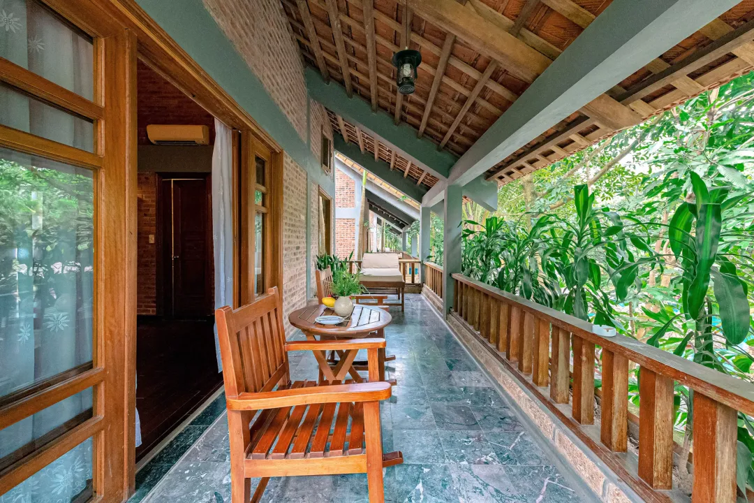 Odysseys Travel - Pilgrimage Village Resort and Spa - Tropical Villa - Balcony Lounge