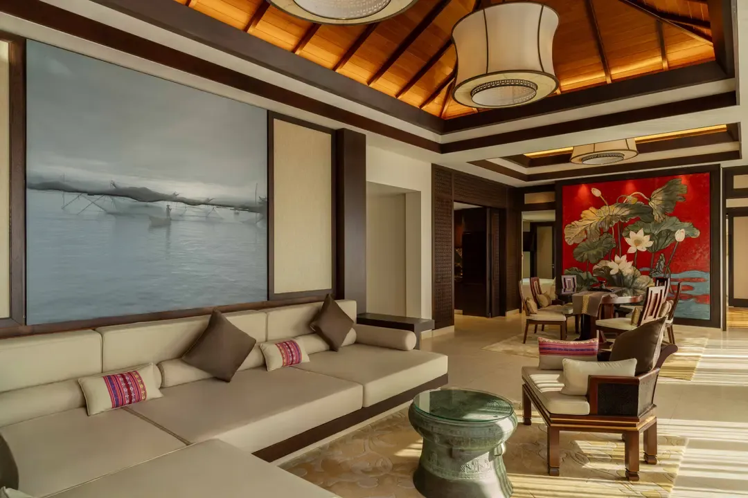 Two-Bedroom Seaview Hill Pool Villa - Living Room