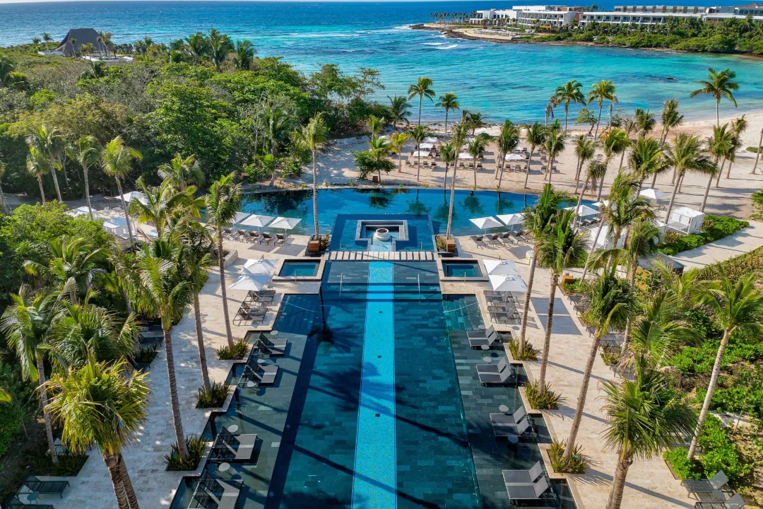 Odysseys Travel - Conrad Tulum Riviera Maya - Aerial Pool Terrace