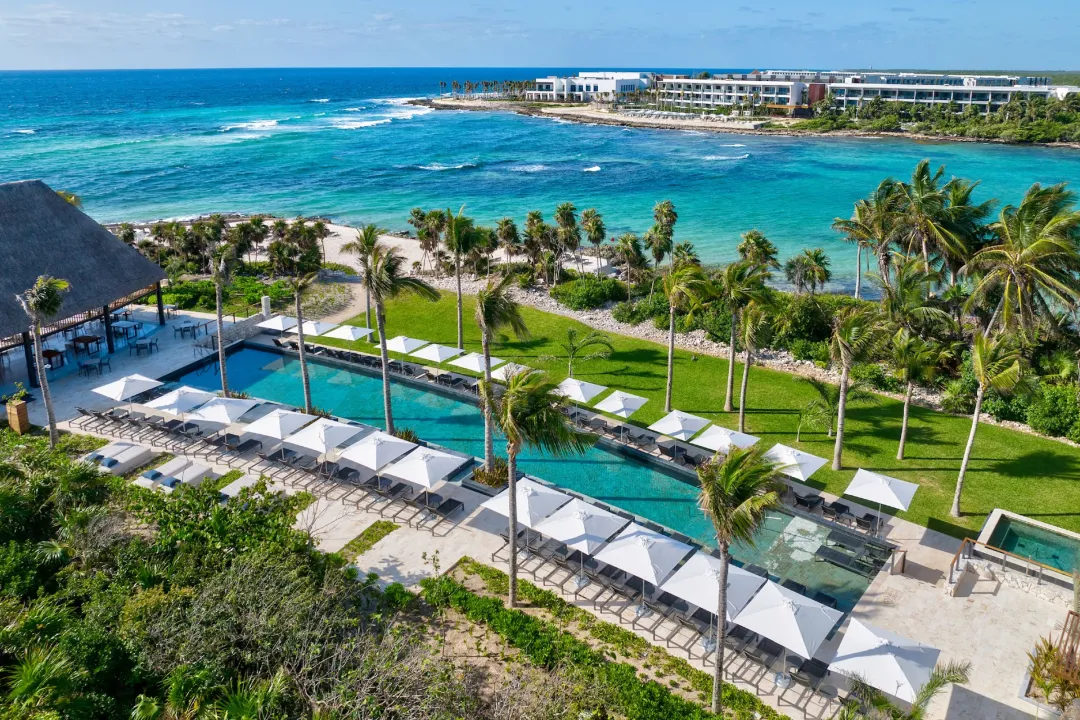 Odysseys Travel - Conrad Tulum Riviera Maya - Pool Aerial View
