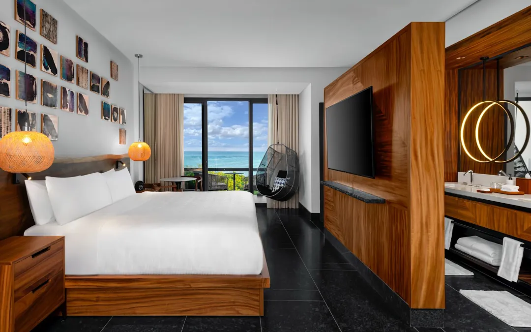 Odysseys Travel - Conrad Tulum Riviera Maya - Partial Ocean View Guestroom with King Bed - Bedroom