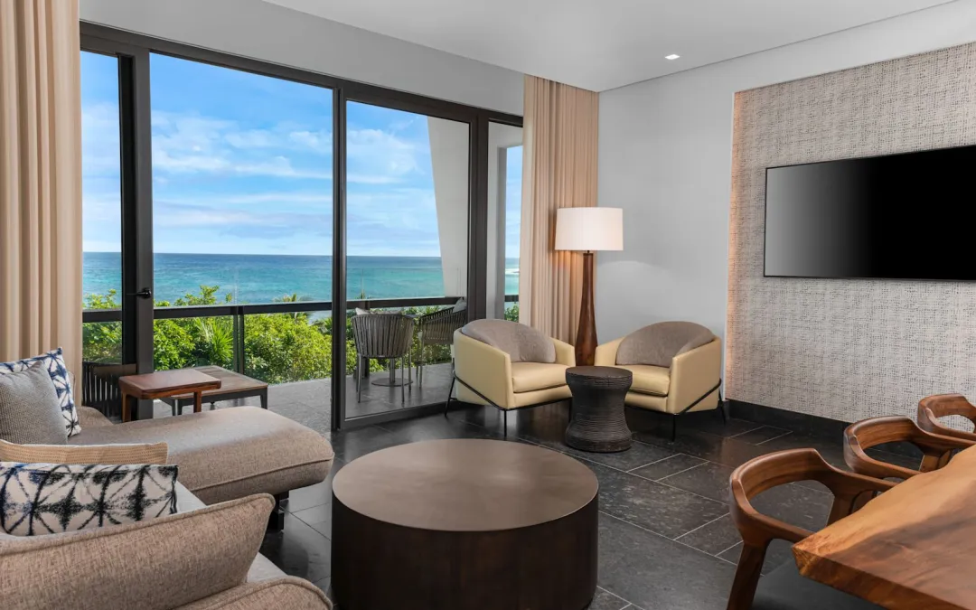 Odysseys Travel - Conrad Tulum Riviera Maya - Ceiba Ocean View Suite King Bed - Living Area
