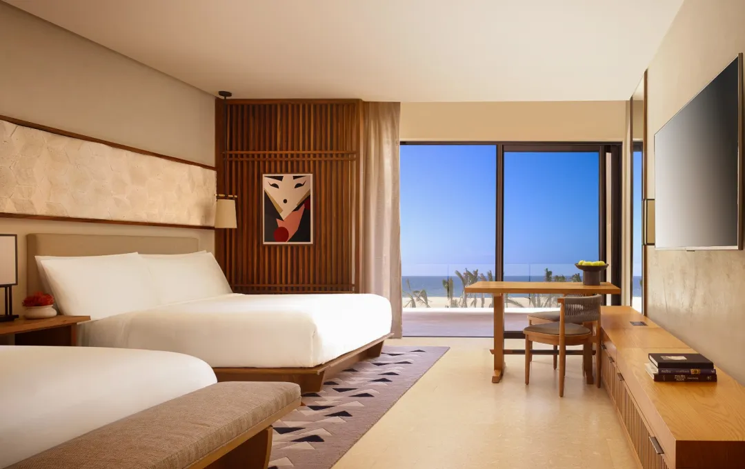 Odysseys Travel - Nobu Hotel Los Cabos - Deluxe Ocean View - Bedroom (Two Queen)