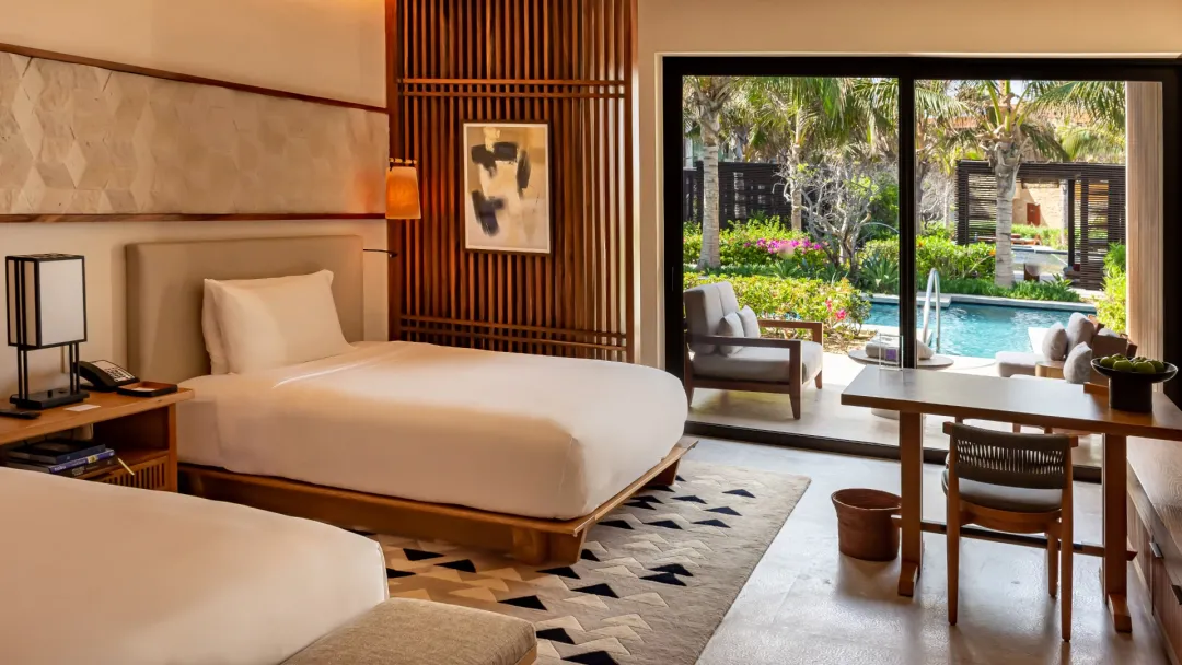 Odysseys Travel - Nobu Hotel Los Cabos - Deluxe Swim-Up - Bedroom (Two Queen)