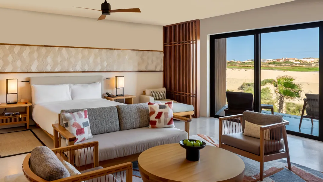 Odysseys Travel - Nobu Hotel Los Cabos - Junior Suite - Bedroom Seating Area