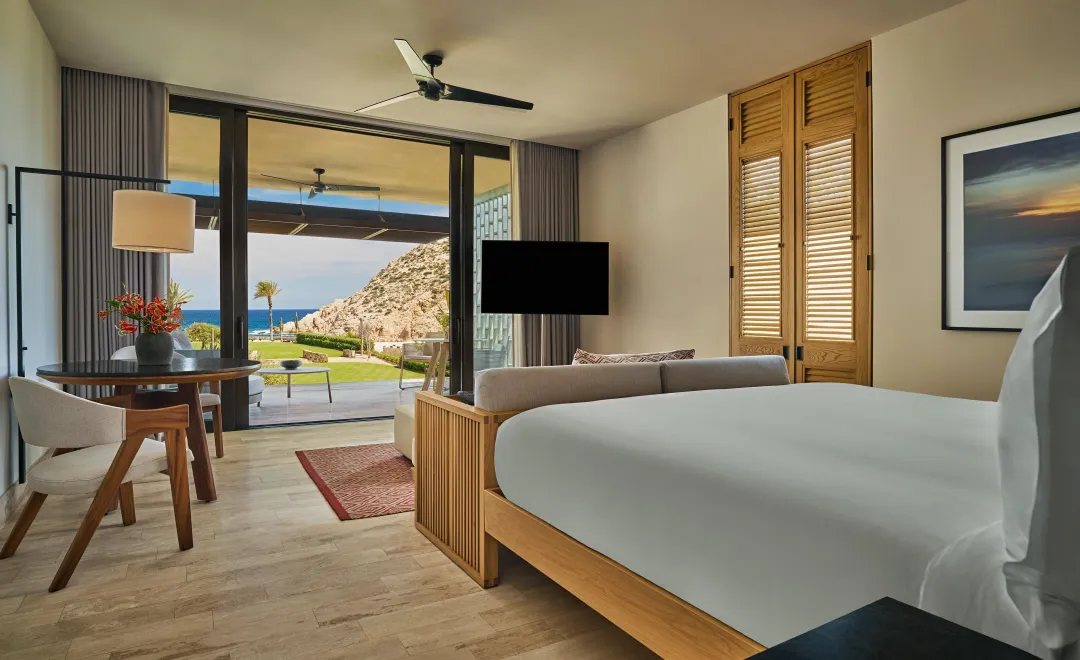 Odysseys Travel - Montage Los Cabos - Ocean View King Room with Pool - Bedroom