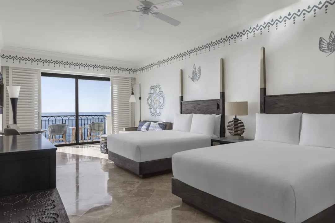 Odysseys Travel - Hilton Los Cabos - AltaMar Ocean View Balcony Queen Beds - Bedroom
