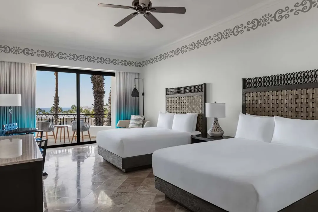 Odysseys Travel - Hilton Los Cabos - Queen Beds Coastal Garden View Balcony - Bedroom
