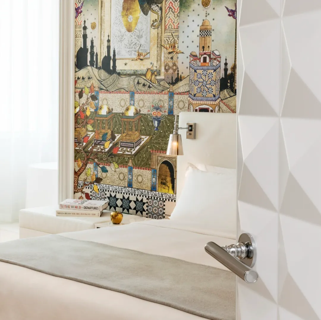 Odysseys Travel - Mondrian Doha - Signature Twin - Bedroom Headboard Detail