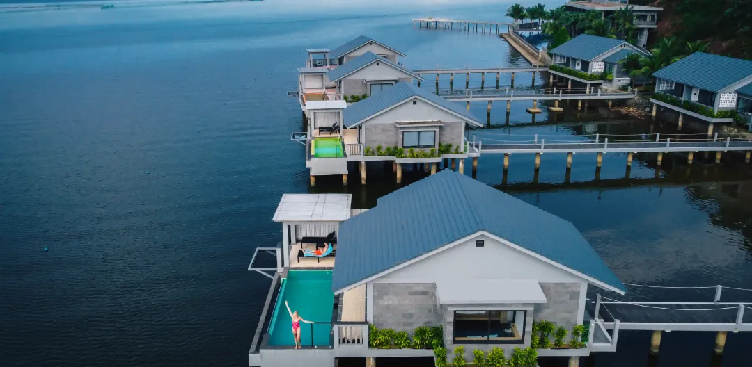 Odysseys Travel - Vedana Lagoon Resort & Spa - Aerial Overwater Villas