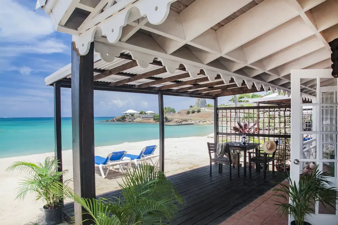 Odysseys Travel - Hawksbill Resort Antigua - Beachfront Bungalow - Terrace