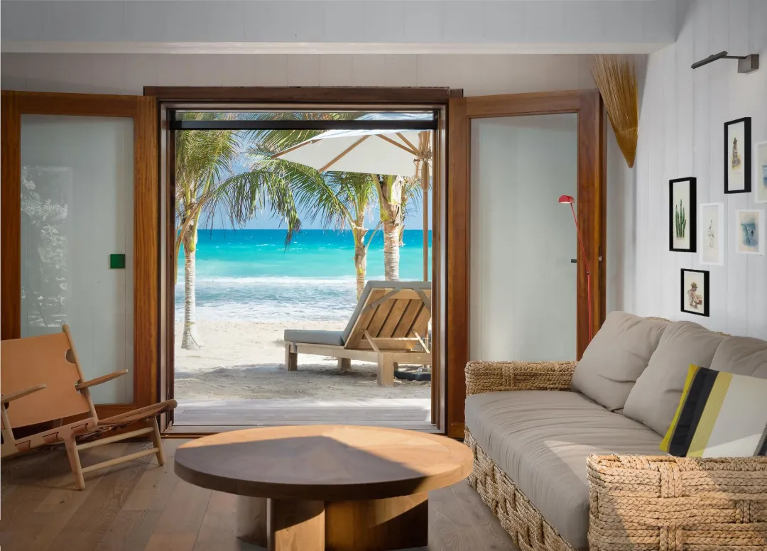 Odysseys Travel - Hotel Manapany - Rooms - Beach Side Suite - Lounge beach view