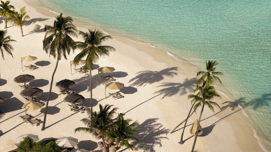 Odysseys Travel - Constance Halaveli Maldives -Beach Aerial View