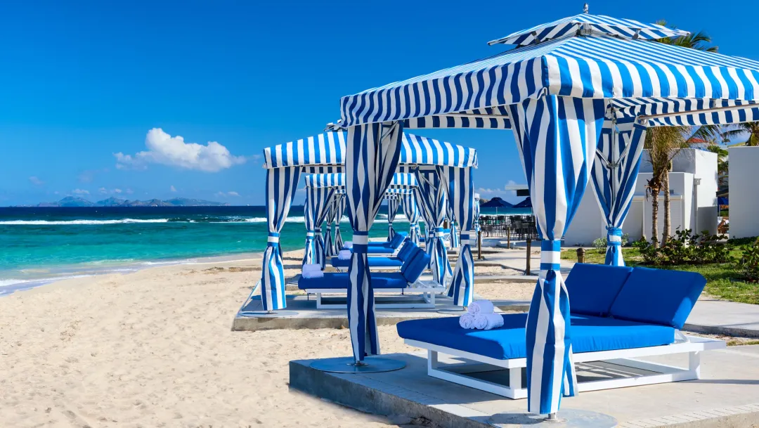 Odysseys Travel - JW Marriott St. Maarten Beach Resort and Spa - Beach Cabanas