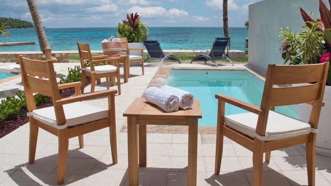 Odysseys Travel - JW Marriott St. Maarten Beach Resort and Spa - Deluxe Guest Room Beachfront with Plunge Pool - Bedroom King