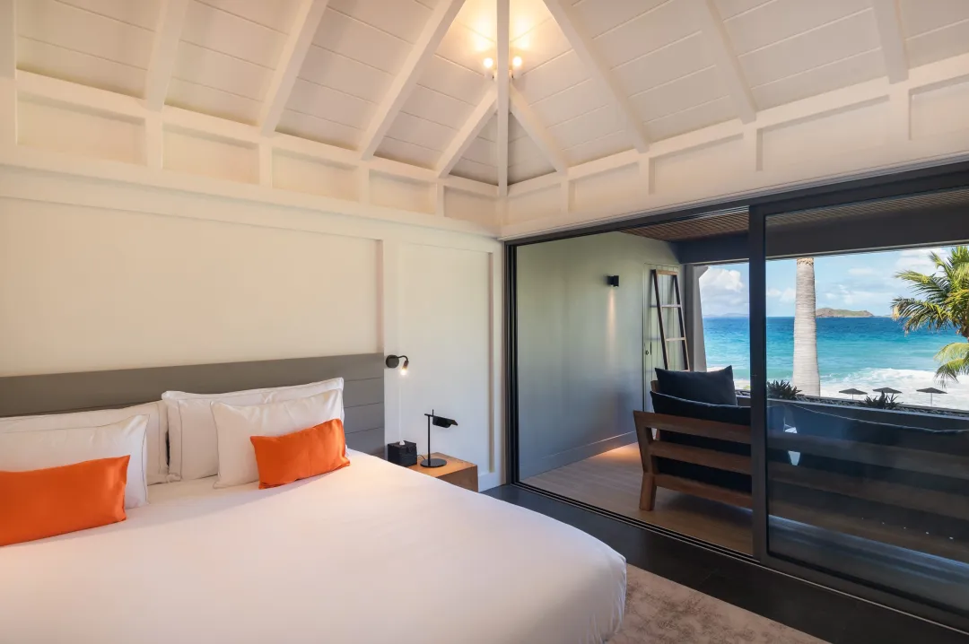 Odysseys Travel - Hotel Christopher St Barth - Ocean Deluxe Balcony - Bedroom Terrace View