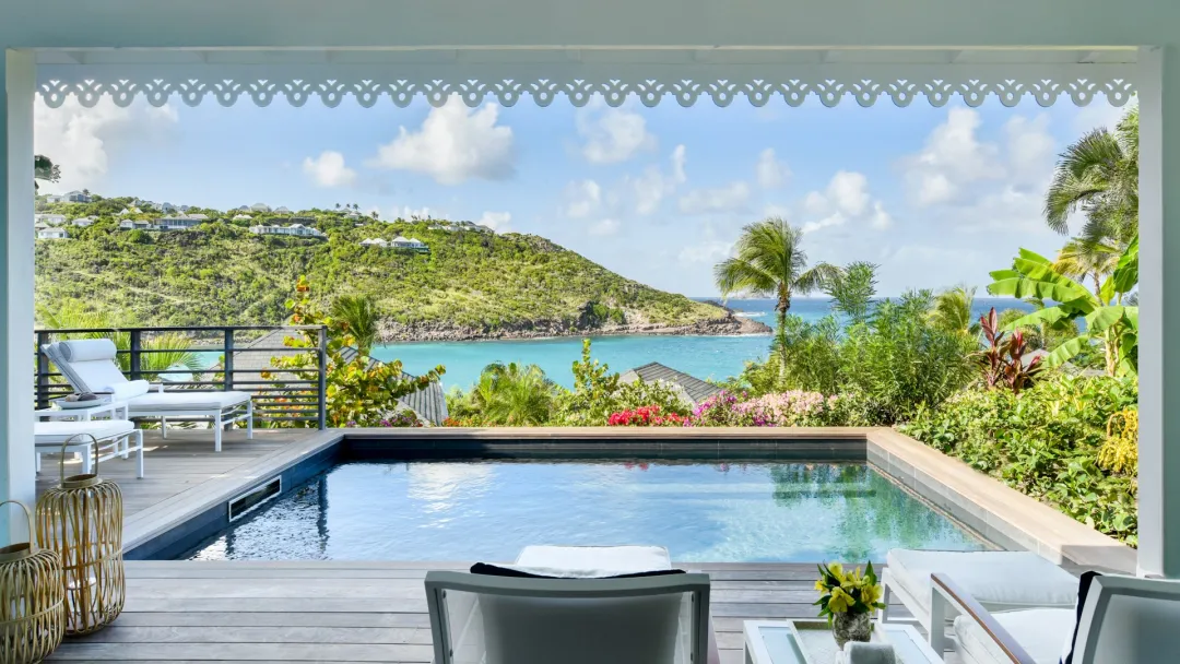 Odysseys Travel - Airelles Le Guanahani, Saint-Barthelemy - Ocean Bay Pool Room - Patio
