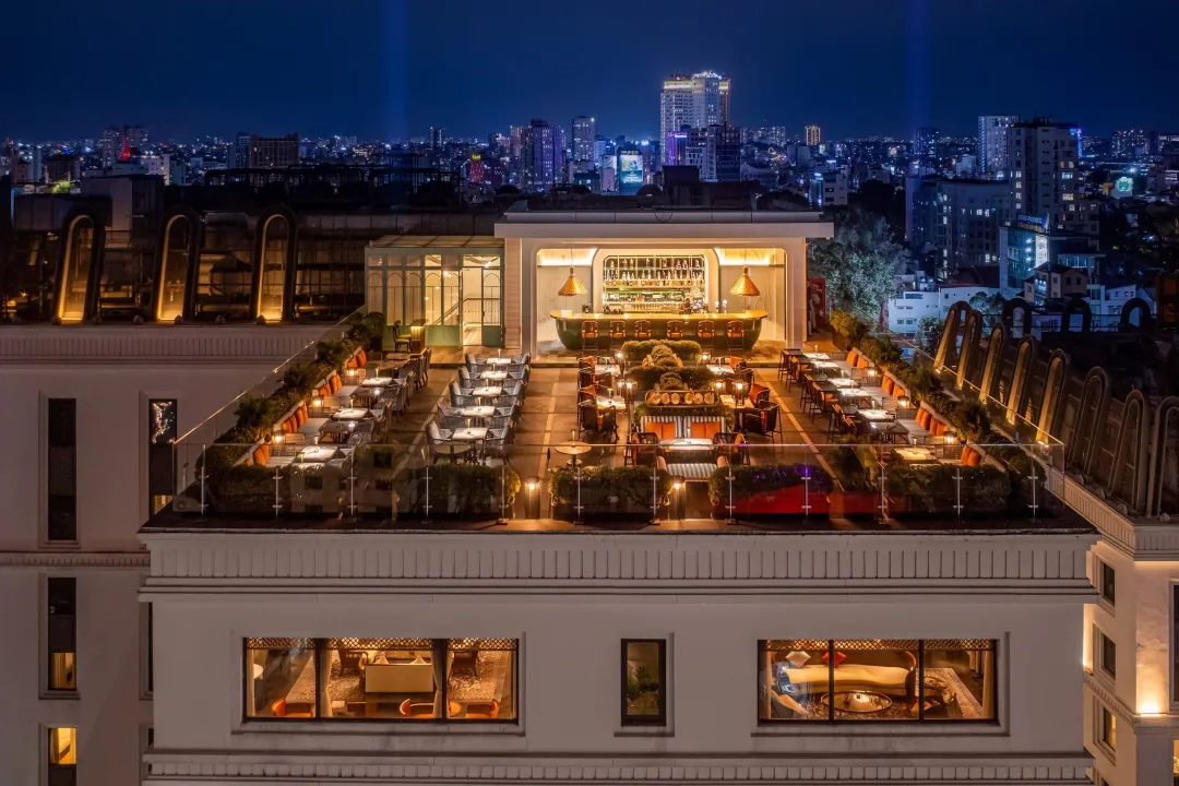Odysseys Travel - Mai House Saigon - Rooftop at Night