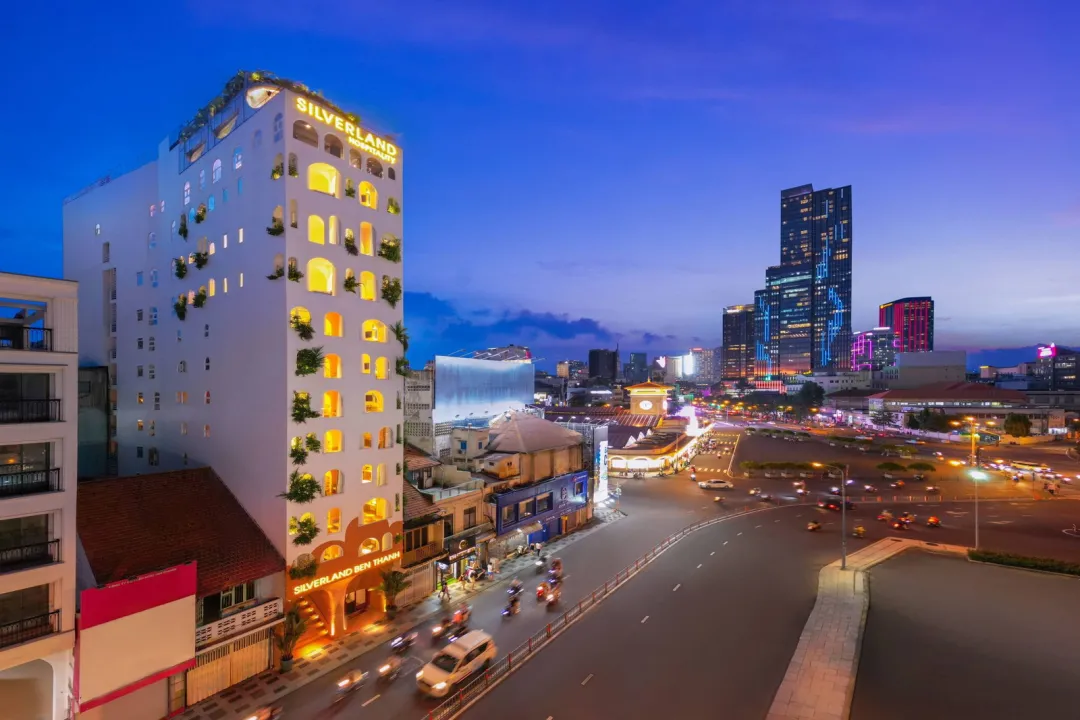 Odysseys Travel - Silverland Ben Thanh Hotel - Hotel Exterior at Night