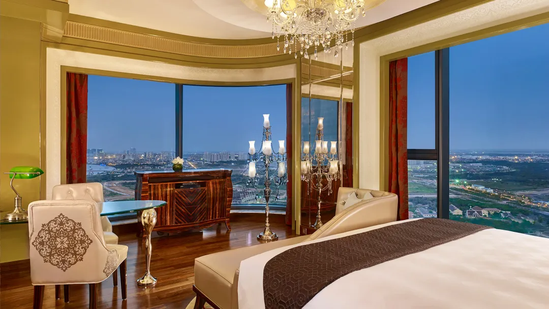 Odysseys Travel - The Riverie Saigon - Rooms - Grand Deluxe Room - Desk and Sitting Area